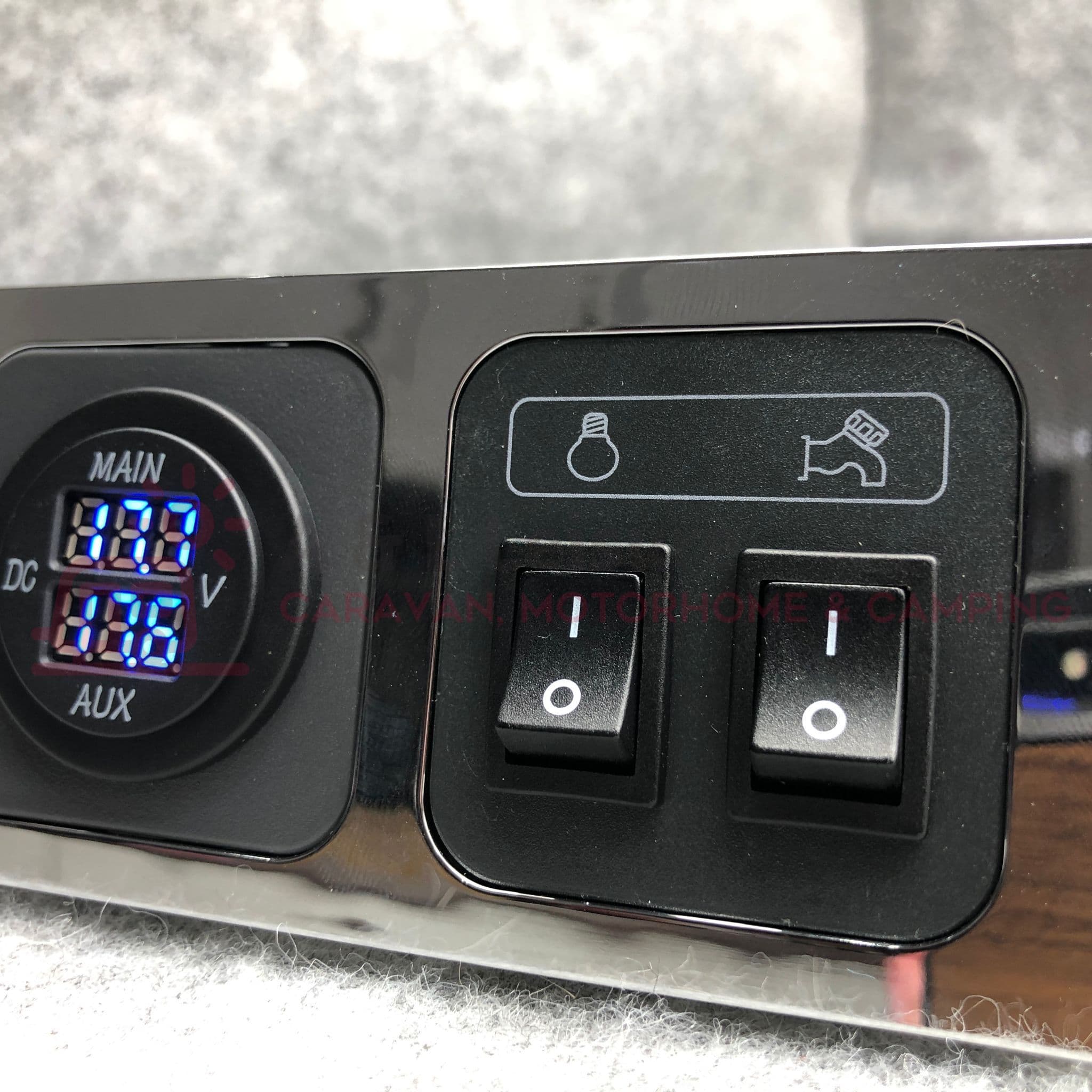 CBE C-Line Control Panel Twin Volt Meter Pump & Light Switch Gloss ...